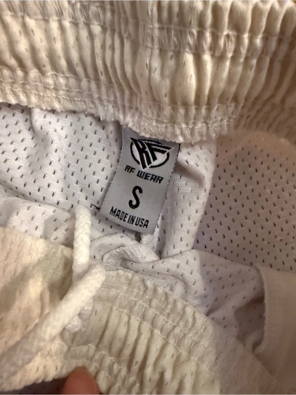 White Men's Athletic Mesh Shorts - Brand Unknown